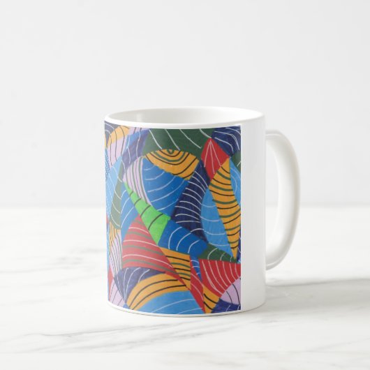 Traditionelle abstrakte Malerei Kaffeetasse (VorderseiteRechts)