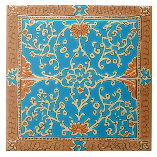 Traditionelle adalusische Keramik Kunst Nr. 4 Fliese (Vorderseite)