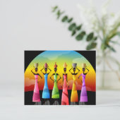 Traditionelle afrikanische Frauen Postkarte (Stehend Vorderseite)