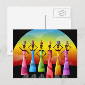 Traditionelle afrikanische Frauen Postkarte (Vorne/Hinten)