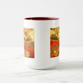 Traditionelle afrikanische Kunst des Goldenen Rote Tasse (Zentrum)