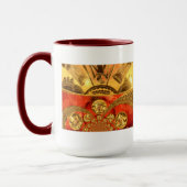 Traditionelle afrikanische Kunst des Goldenen Rote Tasse (Links)