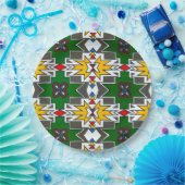 Traditionelle afrikanische Kunst und afrikanische  Pappteller (Party)