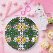 Traditionelle afrikanische Kunst und afrikanische Pappteller (Party)