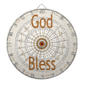 Traditionelle afrikanische Motif Design Art Print Dartscheibe (vorne)