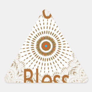 Traditionelle afrikanische Motif Design Art Print Dreieckiger Aufkleber