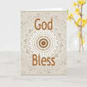 Traditionelle afrikanische Motif Design Art Print Karte (Gelbe Blume)