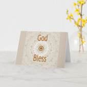 Traditionelle afrikanische Motif Design Art Print Karte (Gelbe Blume)