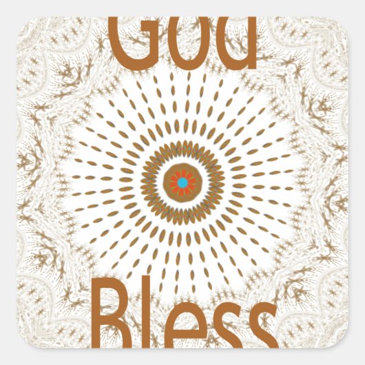 Traditionelle afrikanische Motif Design Art Print Quadratischer Aufkleber (Vorderseite)