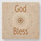 Traditionelle afrikanische Motif Design Art Print Steinuntersetzer (Vorderseite)