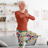 Traditionelle afrikanische Muster Hochzeitstanz Leggings