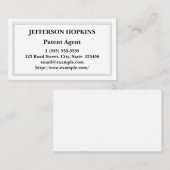 Traditionelle Agent-Visitenkarte Visitenkarte (Vorne/Hinten)