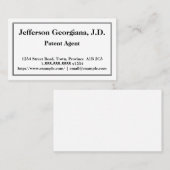 Traditionelle Agent-Visitenkarte Visitenkarte (Vorne/Hinten)