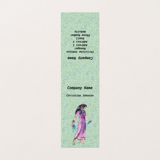 Traditionelle ägyptische Frau rosa Kleid Scarf Gre Visitenkarten (Außenseite Aufgefaltet)