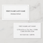 Traditionelle, altmodische Visitenkarte (Vorne/Hinten)