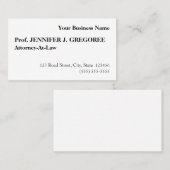 Traditionelle, altmodische Visitenkarte (Vorne/Hinten)