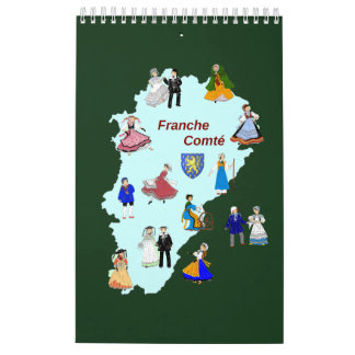 Traditionelle Anzüge der Franche-Comté Kalender