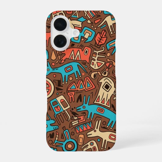 traditionelle Apache-Indianer-Kunst iPhone 16 Hülle (Rückseite)