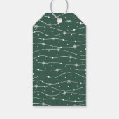 Traditionelle - Aquamarin grüne - Schneeflockenprä Geschenkanhänger (Rückseite)