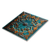 Traditionelle Aquamarine Keramik und Senfkunst Fliese (Seite)