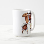 Traditionelle arabische Falkenjagd Kaffeetasse (VorderseiteRechts)