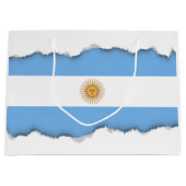 Traditionelle Argentinien-Flagge Große Geschenktüte (Vorderseite)