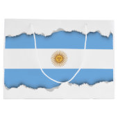 Traditionelle Argentinien-Flagge Große Geschenktüte (Rückseite)