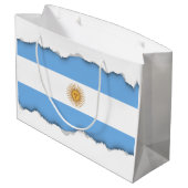 Traditionelle Argentinien-Flagge Große Geschenktüte (Rückseite Schrägansicht)