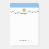 Traditionelle Argentinien-Flagge Post-it Klebezettel (Vorderseite)