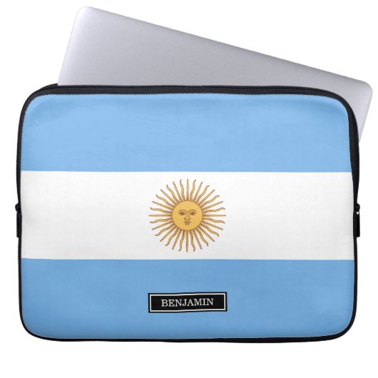 Traditionelle argentinische Flagge Laptopschutzhülle (Vorderseite)