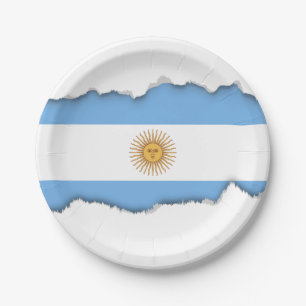 Traditionelle argentinische Flagge Pappteller