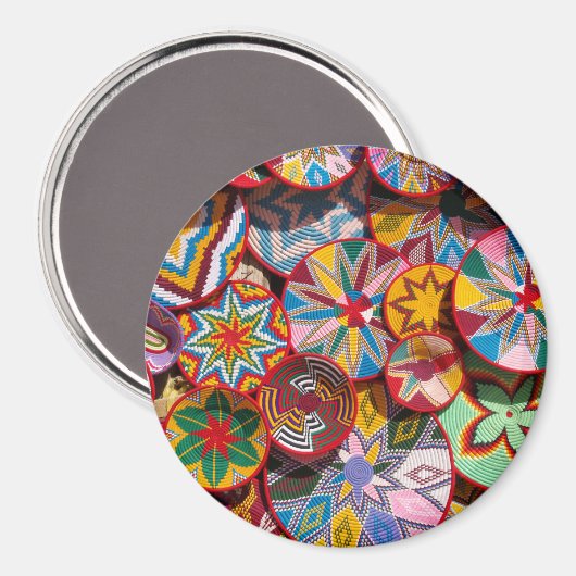 Traditionelle äthiopische Körbe Magnet (Vorderseite/Rückseite)
