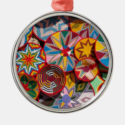 Traditionelle äthiopische Körbe Ornament Aus Metall (Vorne)