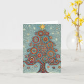 Traditionelle australische Kunstferien Karte (Gelbe Blume)