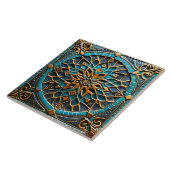 Traditionelle Azure- und Orange-Keramik Fliese (Seite)