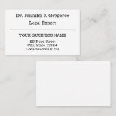 Traditionelle, Berufliche Anwaltskarte Visitenkarte (Vorne/Hinten)