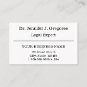 Traditionelle, Berufliche Anwaltskarte Visitenkarte (Vorderseite)