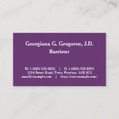 Traditionelle, Berufliche Anwaltskarte Visitenkarte (Vorderseite)