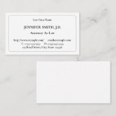 Traditionelle, Berufliche Anwaltskarte Visitenkarte (Vorne/Hinten)
