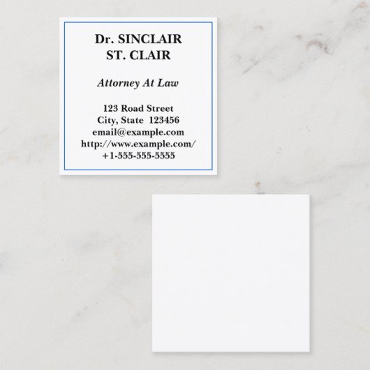 Traditionelle, Berufliche Visitenkarte (Vorne/Hinten)