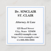 Traditionelle, Berufliche Visitenkarte (Vorderseite)