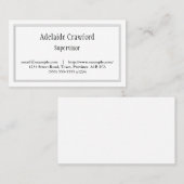 Traditionelle, Berufliche Visitenkarte (Vorne/Hinten)