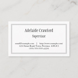 Traditionelle, Berufliche Visitenkarte