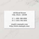 Traditionelle Berufliche Visitenkarte (Rückseite)