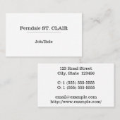 Traditionelle Berufliche Visitenkarte (Vorne/Hinten)