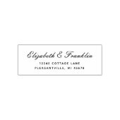 Traditionelle Black Script-Hochzeitsskripte-Rückse Permastempel (Design)