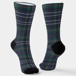 Traditionelle blau-grün karierte Socken