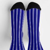 Traditionelle blaue und weiße vertikale Streifen d Socken (Oben)