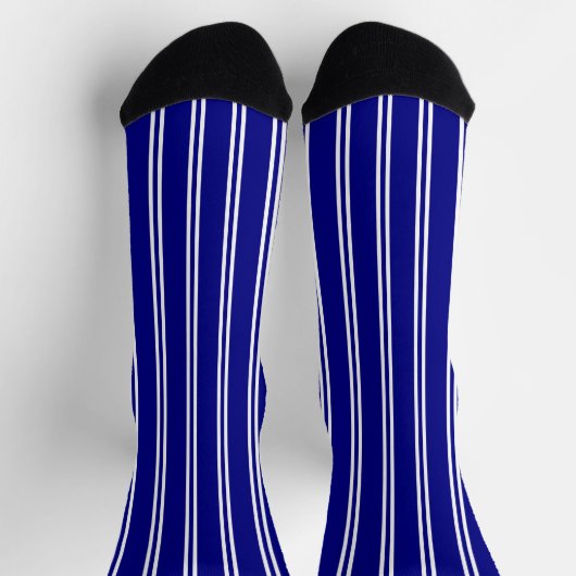 Traditionelle blaue und weiße vertikale Streifen d Socken (Oben)