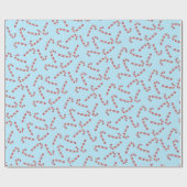 Traditionelle Blue Candy Cane Vintage Weihnachten Geschenkpapier (Flach)